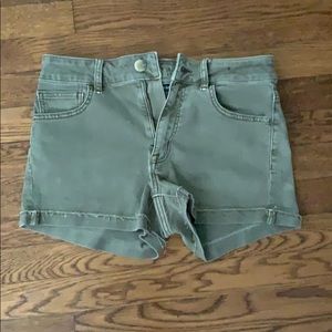 Green American Eagle jean shorts